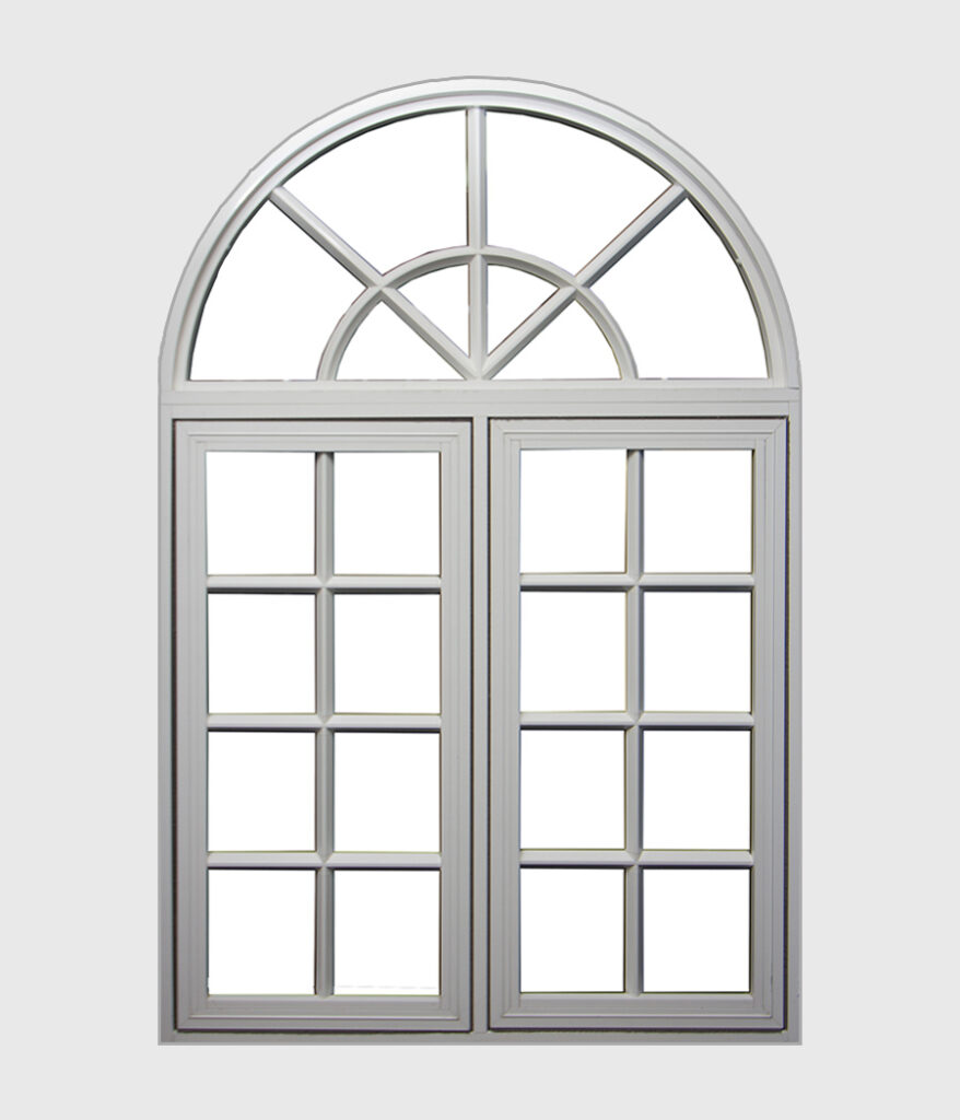 Aluminium Casement Window with Arch #002